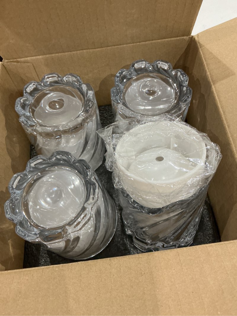 Condition photo showing As Is for whiskey glasses with 4 iceball molds and a luxury box, old fashioned whiskey glasses, gifts for dad from daughter son kids, best father ever whiskey glass, gifts for husband shark fin