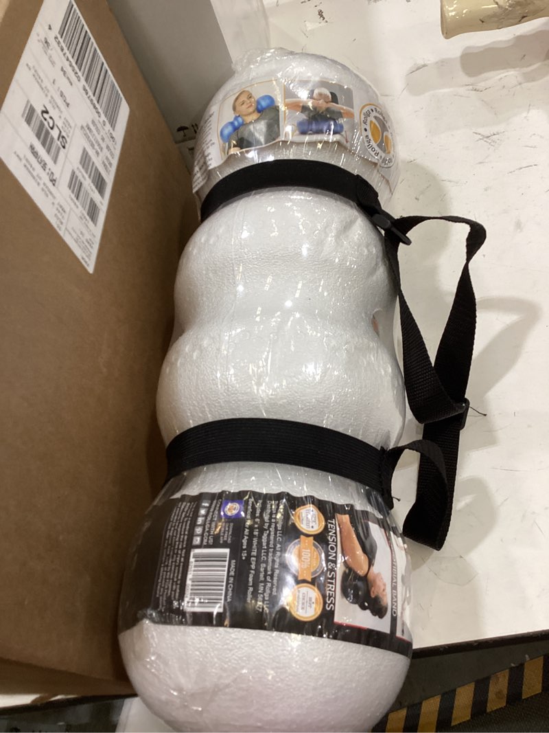 Condition photo showing Good Condition for rollga - high density foam roller for exercise & back pain, 18 inches | patented grooves protect spine & bone, bumps reach deeper, design mimics hands-on massage, increase flexibility 22% blue