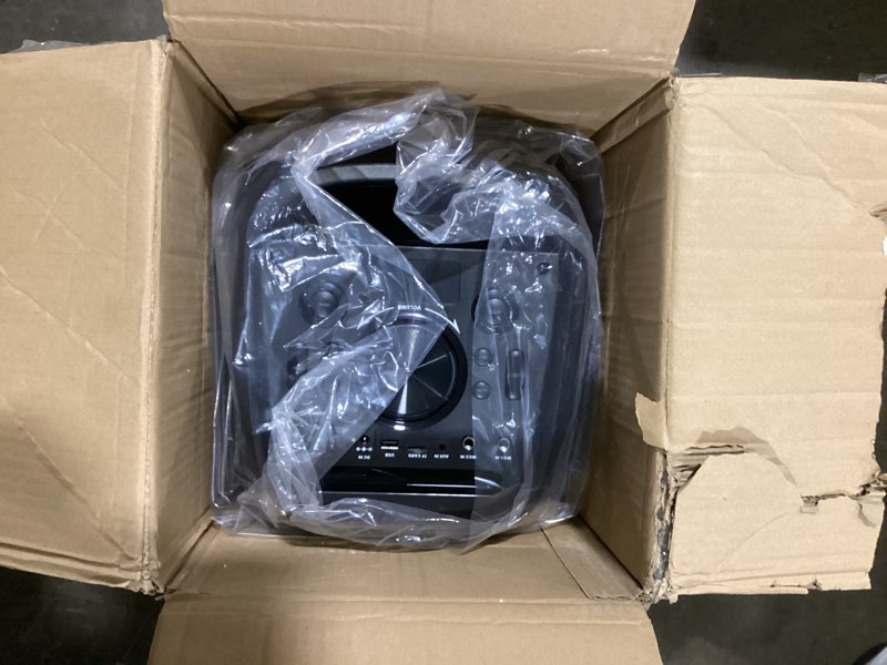 Condition photo showing Good Condition for JYX Karaoke Machine, Big Bluetooth Party Speaker with LED Disco Light, Support TWS/USB/AUX/TF Card Input, Perfect for Outdoor Home Party Stage Subwoofers No Rollers--No Mic