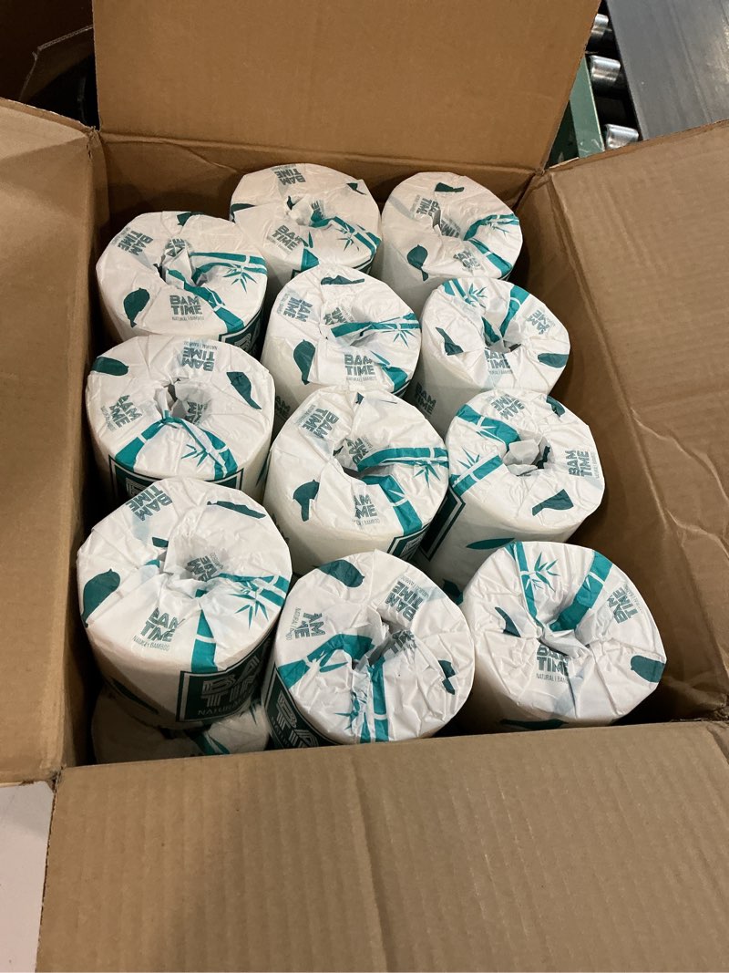 Condition photo showing Good Condition for Toilet Paper, 100% 3ply Bamboo Toilet Paper, 24 Rolls, 300 sheets, 7200 Count, pack of 24, plastic free, Tree free, Biodegradable 300 sheet (Pack of 24)