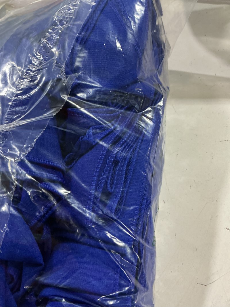 Condition photo showing As Is for vds pack of 50 pcs | royal blue | spandex chair sashes bows without buckle | stretch elastic banquet universal folding chair band tie with for wedding party conference celebration event decoration 50 pcs royal blue