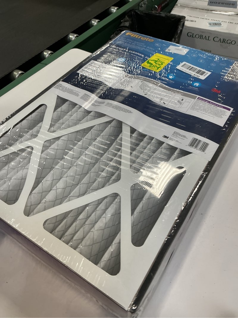 Condition photo showing New/Like New for Filtrete 16x25x5 AC Furnace Air Filter, MPR 1550, MERV 12, Fits Honeywell & Trion AirBear, CERTIFIED Asthma & Allergy Friendly, Electrostatic Air Filter, 1-Pack (actual size 15.75 x 24.13 x 4.88) 4.9" x 24.1" x 15.6"