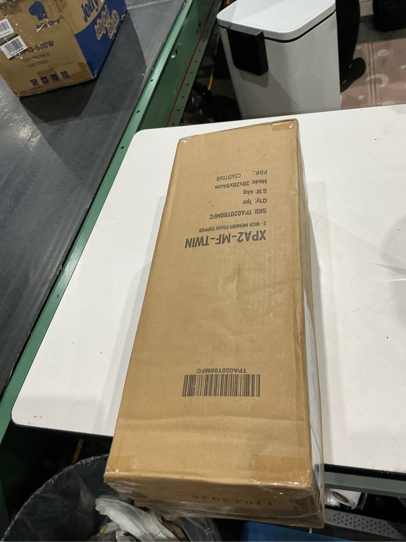 Condition photo showing New/Like New for ego topper 2 inch twin memory foam mattress topper, gel foam mattress topper for pressure relief, ventilated design bed topper in a box, certipur-us certified, 38"×75", medium