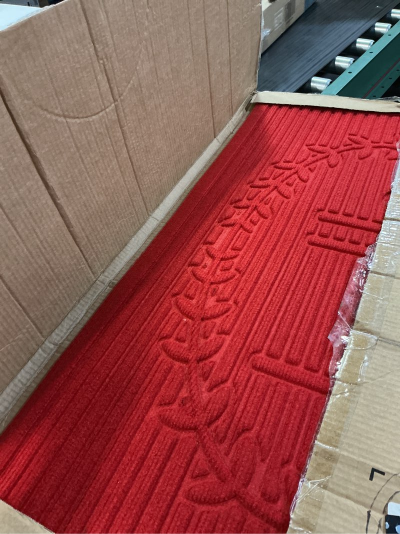 Condition photo showing Good Condition for calloway mills 103142436 poly hello indoor/outdoor mat, 24" x 36", red red 2' x 3' (rectangular)