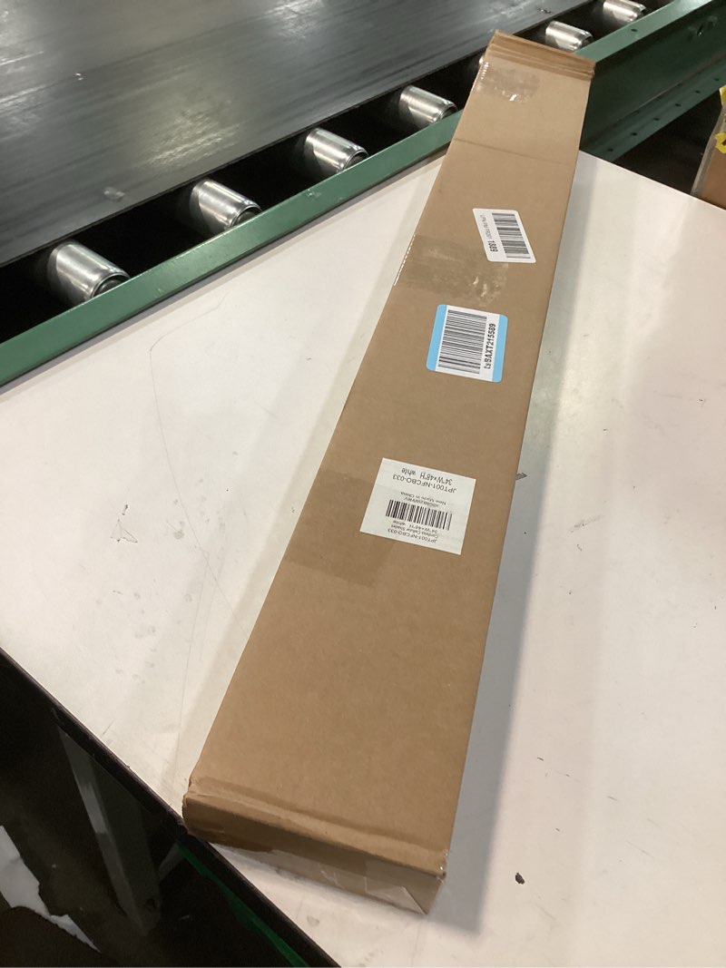 Condition photo showing New/Like New for lazblinds no tools no drill cordless cellular shades, blackout light blocking honeycomb shades for home, thermal insulation blinds for windows, 34" w x 48" h, white blackout-white 34" w x 48" h