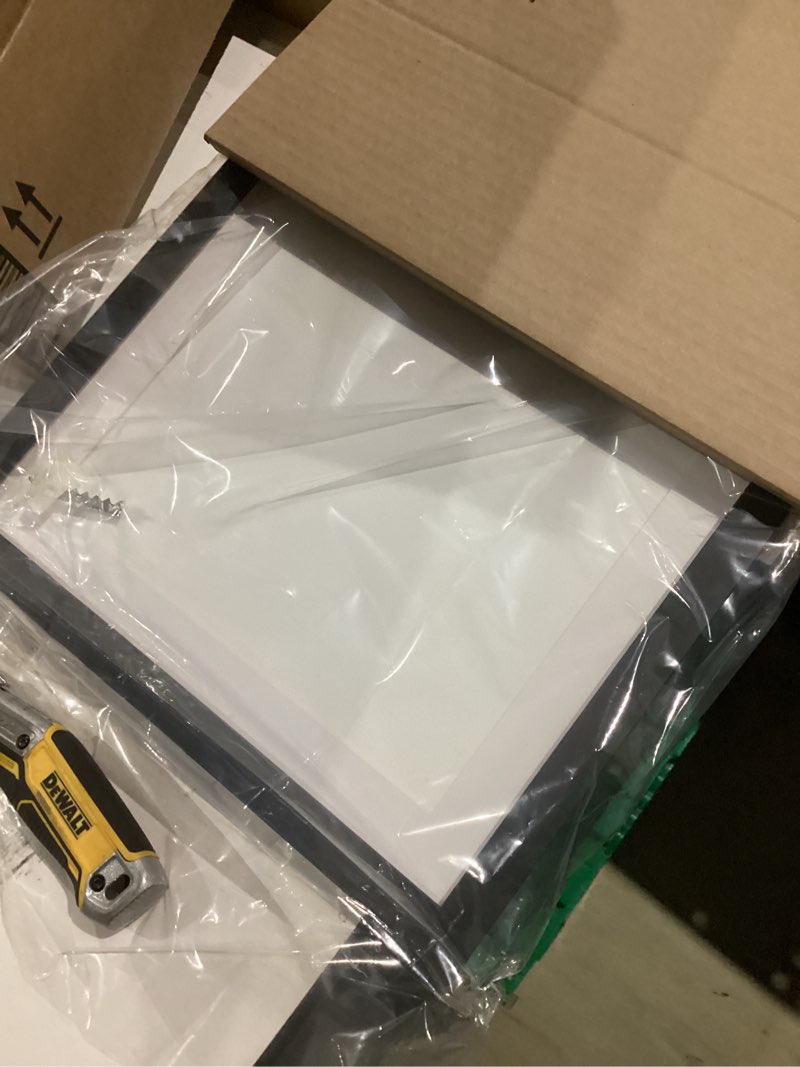 Condition photo showing As Is for 10x15 Frame with Mat - Black 12x17 Frame Wood Made to Display Print or Poster Measuring 10 x 15 Inches with White Photo Mat 12x17 Matted To 10x15 Black Frame With White Mat