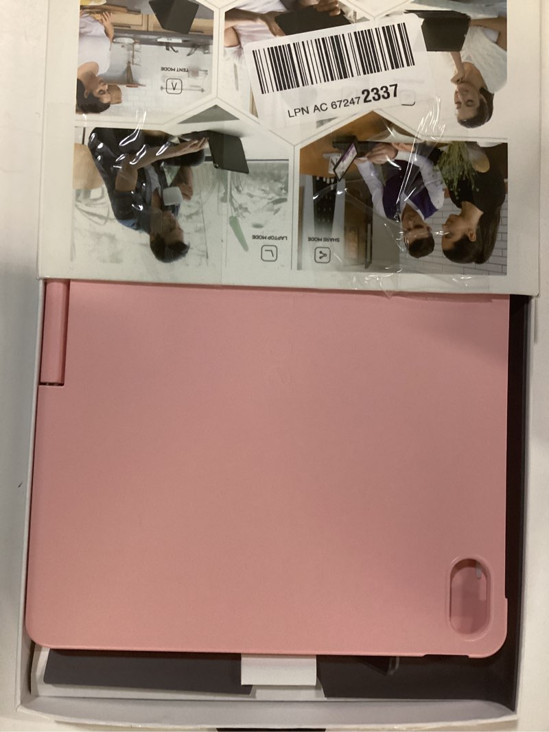 Condition photo showing New/Like New for typecase Flexbook Keyboard Case for iPad 11th (A16, 2025) and iPad 10th Gen (10.9", 2022) – No Trackpad, 11-Color Backlight, 360° Rotatable, 7 Use Modes, Thin & Lightweight – Light Pink