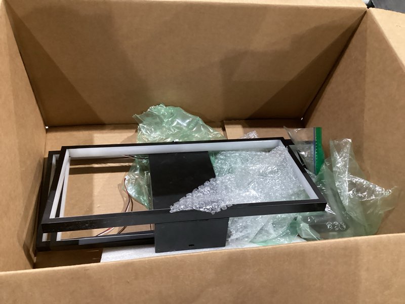 Condition photo showing item condition for Modern LED Ceiling Light 31.5" Dimmable Black Ceiling Light Fixture with Remote Control Square 54W 3000K-6500K Ceiling Lamp for Kitchen, Living Room, Bedroom Black 31.5 in