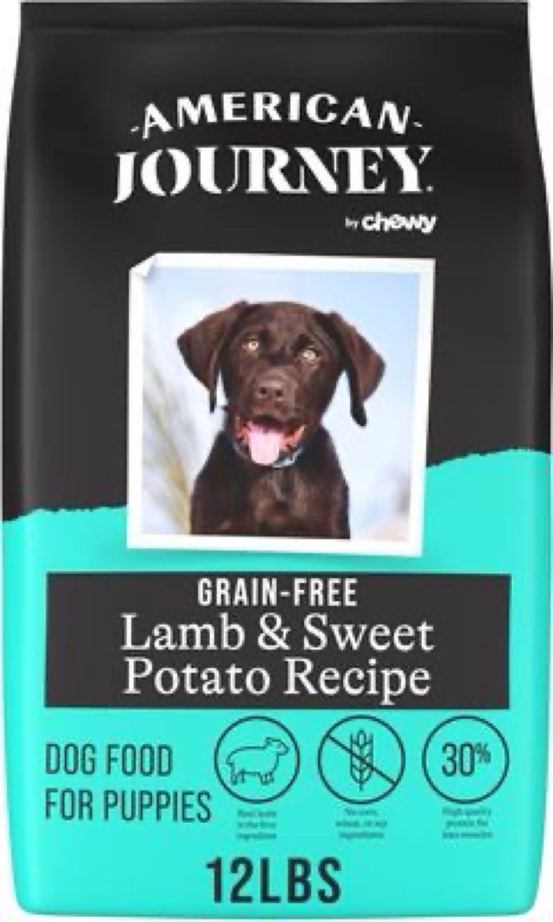 Best by:04/10/26/American Journey Grain-Free Puppy Lamb & Sweet Potato Recipe Dry Dog Food, 12-lb bag