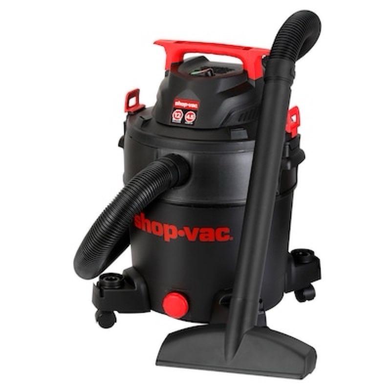 shop-vac 12-gallon 4.5 hp corded wet/dry shop vacuum with accessories included