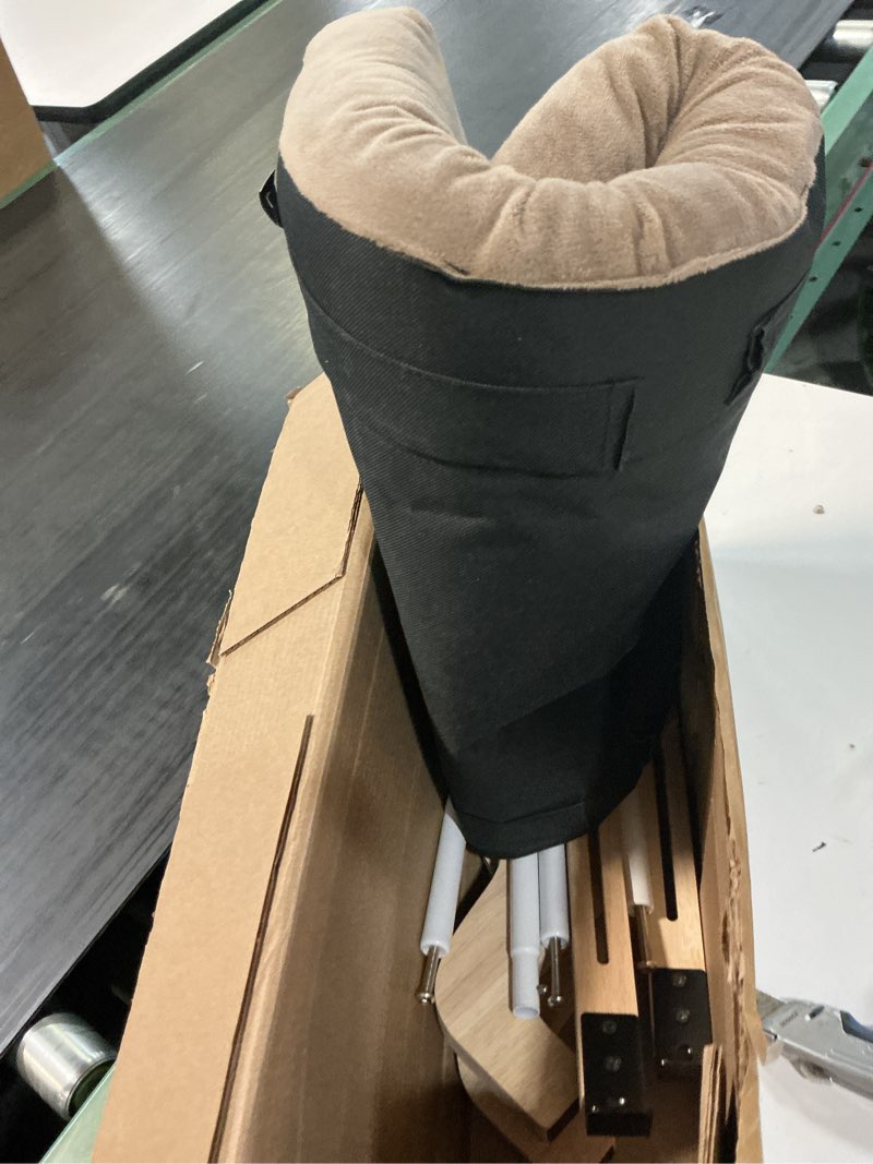 Condition photo showing Good Condition for zakkart cat perch for window sill with bolster - orthopedic hammock design with premium hardwood & robust metal frame - cat window seat for large cats - natural color wood brown bed, 26.4''w natural color wood with brown bed 26.4''l x 15''w