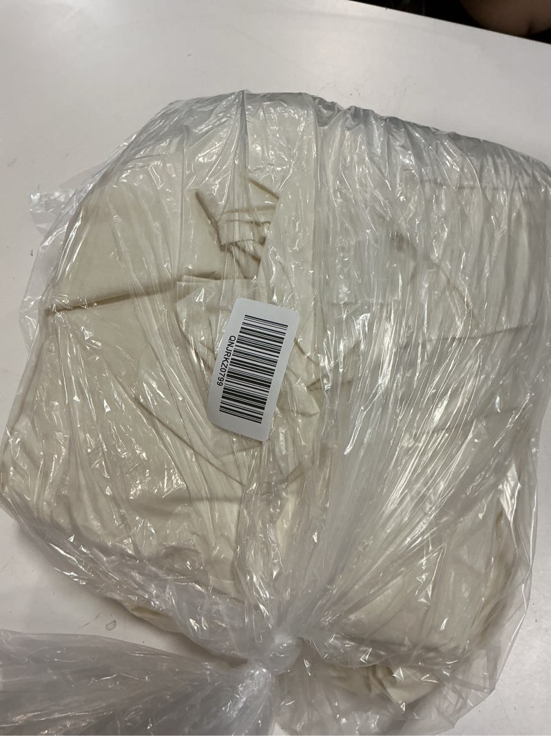 Condition photo showing Good Condition for organic brushed cotton sheet set, queen, ivory