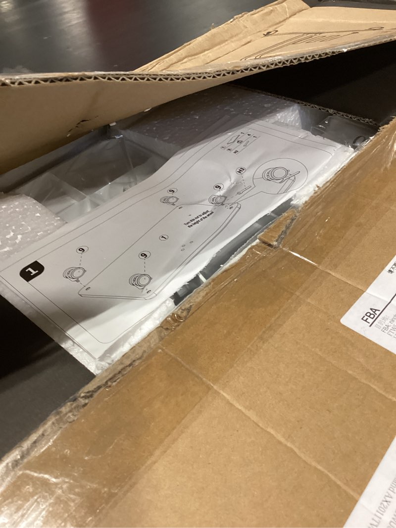 Condition photo showing New/Like New for ax waber mobile tv stand with power outlets&shelf, floor portable tv stand with wheels for 27-65inch lcd led oled flat/curved panel screen, swivel,height adjustable&wood base, rollingtv cart white grain with power outlets & shelf