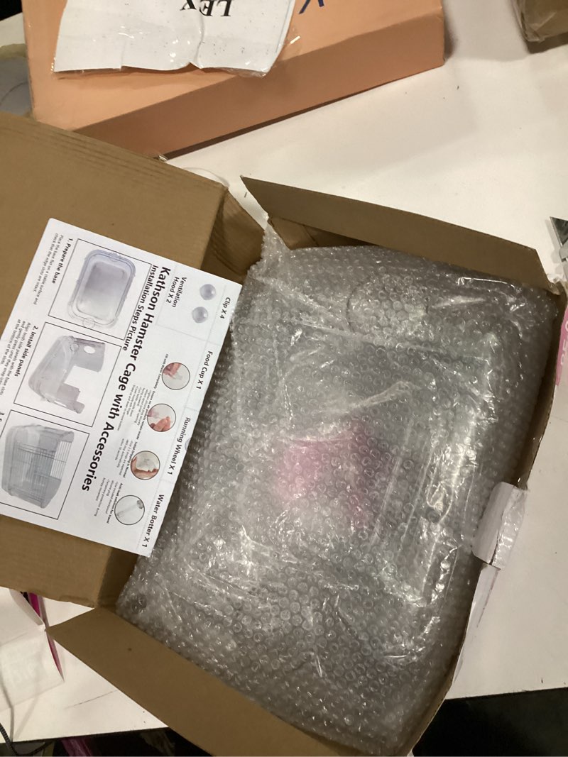 Condition photo showing Good Condition for kathson small animal carry cage for hamsters, gerbils, mice - transparent, portable, convenient