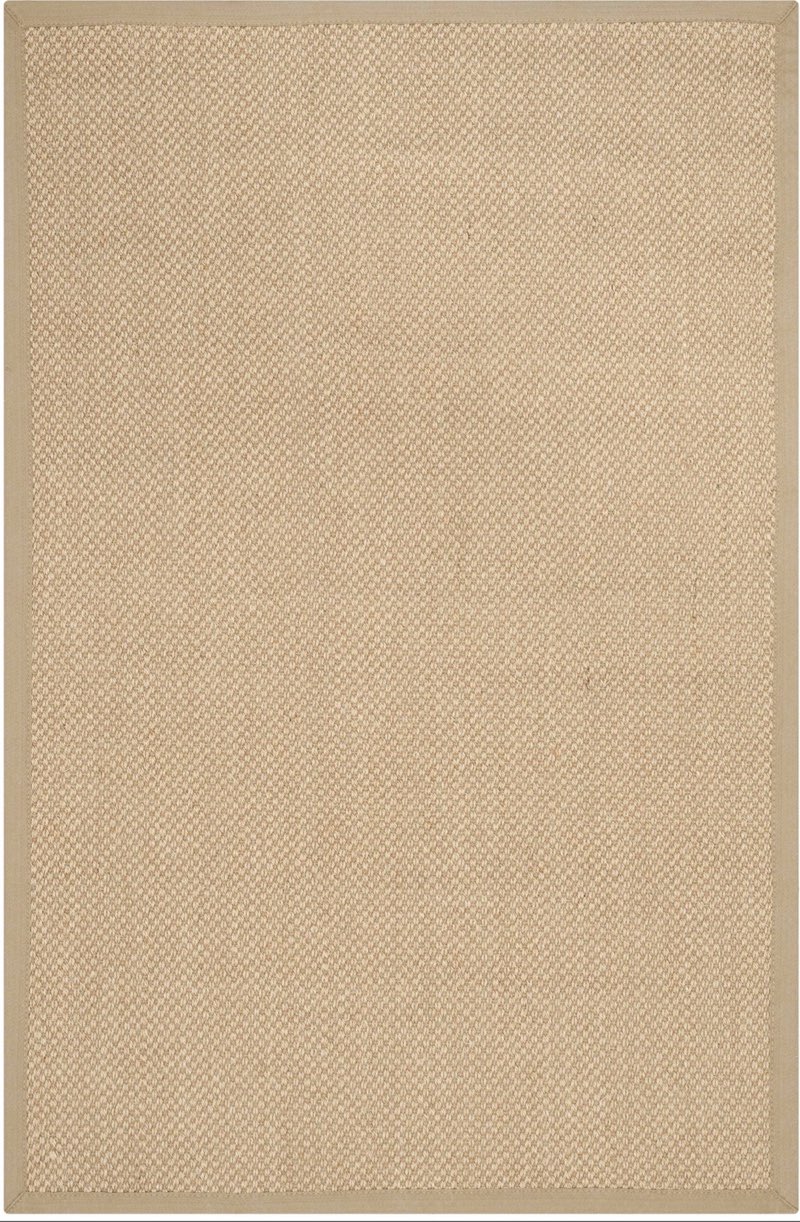 SAFAVIEH Natural Fiber Collection Area Rug - 2'6" x 4', Maize & Linen Color, Sisal, Woven Design with Border (NF141B)