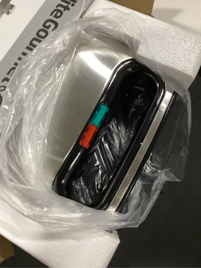 Condition photo showing Good Condition for elite gourmet esm2207xss sandwich panini maker grilled cheese, machine tuna melt omelets non-stick cooking surface, 2 slice, 750 watts, stainless steel