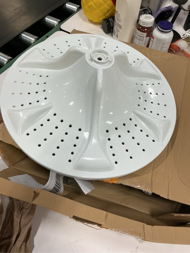 Condition photo showing As Is for Whole Parts Washing Machine Washplate Part# W11252784 - Replacement and Compatible with Some Maytag and Whirlpool Washers.