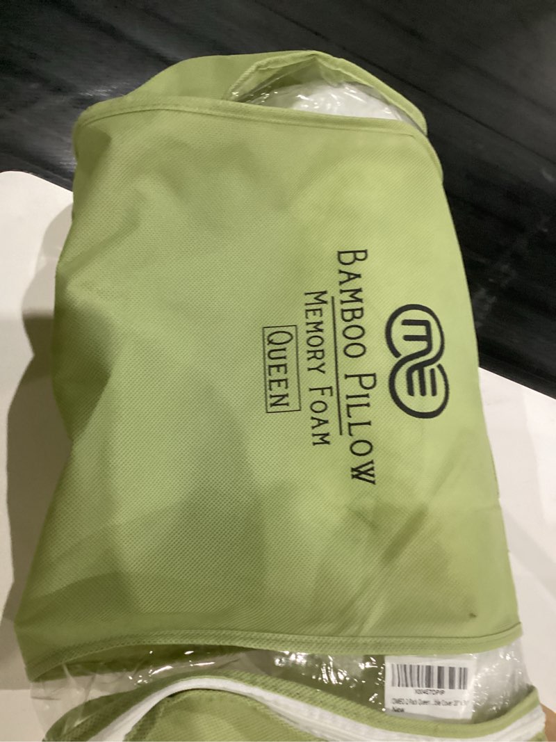 Condition photo showing Good Condition for ONE PILLOW ONLY Memory Foam Pillows Queen Size Cooling Bed Pillows for Sleeping - Back, Stomach, Side Sleeper Firm, Comfy Cool Shredded - , Rayon Derived from Bamboo Queen 