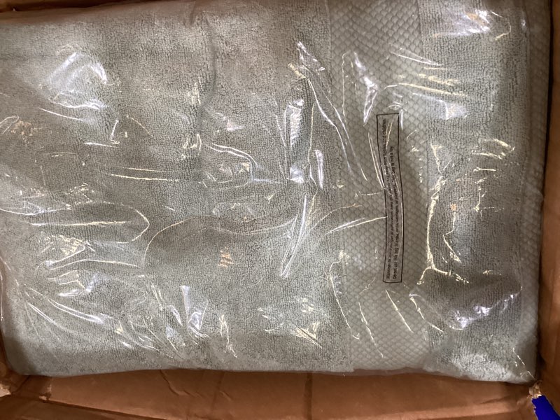 Condition photo showing Good Condition for lacoste 50" x 70" sportswear throw blanket – ultra soft cozy & comfy sweatshirt knit, premium cotton and polyester blend, luxury home decor for bed sofa chair couch, embroidered crocodile logo, gray gray sportswear