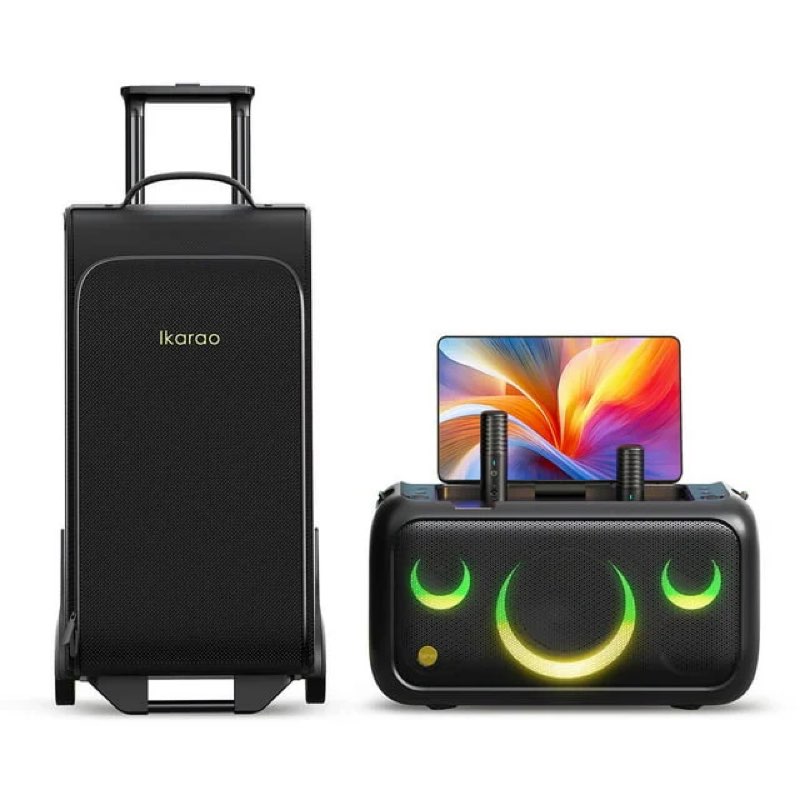 karaoke machine for adults with lyrics display,built-in 13.3" screen& travel bag