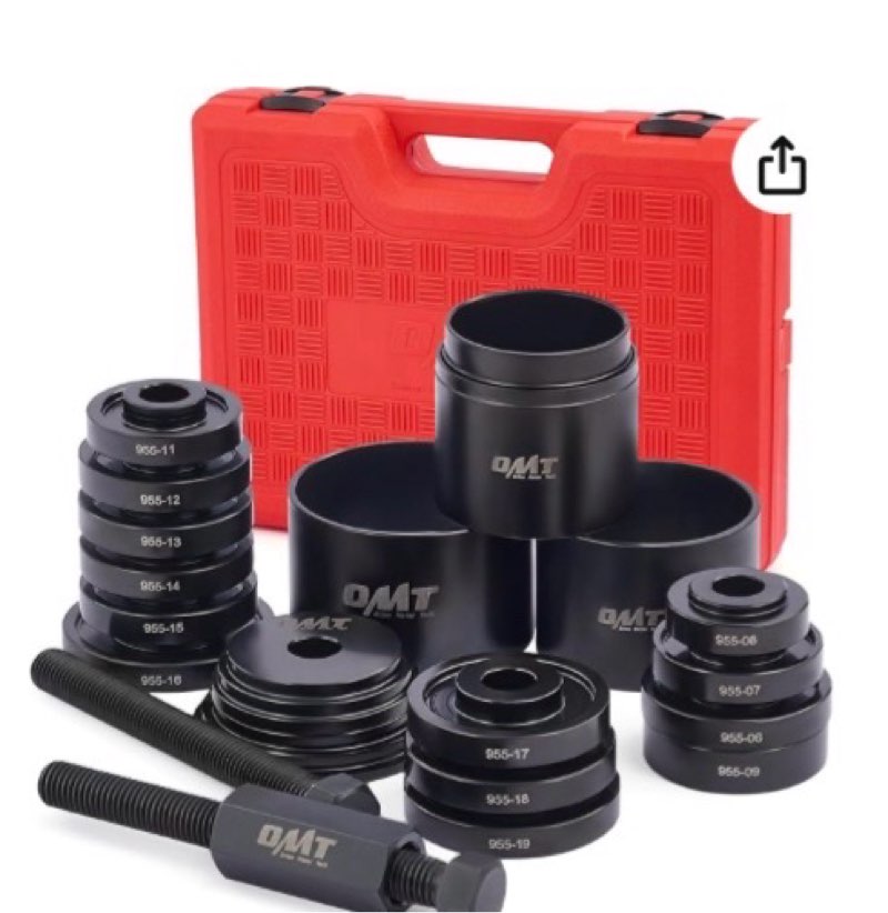 Orion Motor Tech Wheel Bearing Press Kit for Front Wheel Drive Bearing Removal & Installation, 24pc Wheel Bearing Puller Tool Set with Sliding Screws Universal Bushings Sleeves Storage Case