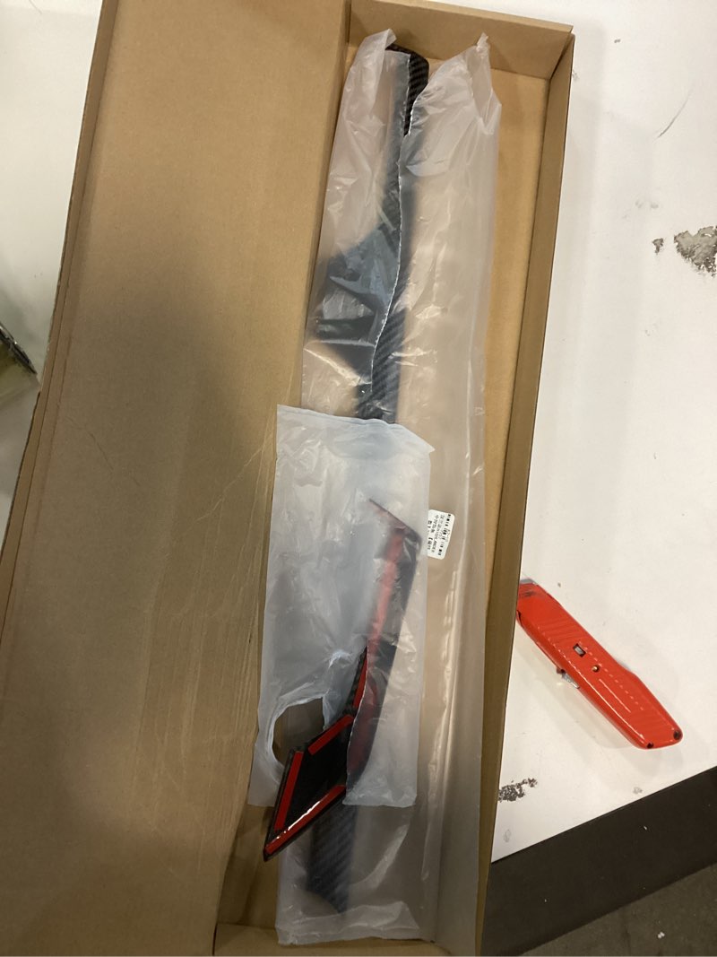 Condition photo showing As Is for Car Center Console Trim Strips Compatible with Toyota Grand Highlander 2024 2025,ABS Center Console Dashboard Panel Cover Strips Interior Decoration Accessories 2PCS (Carbon Fiber Pattern)