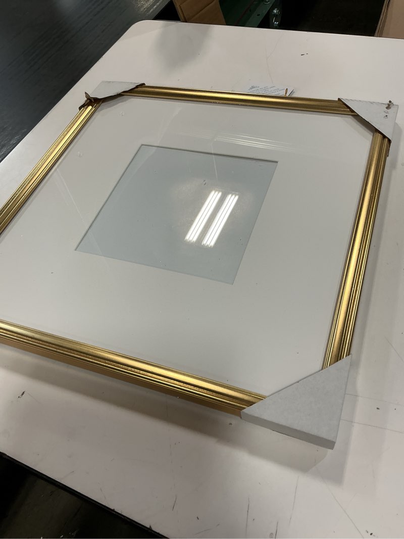 Condition photo showing New/Like New for 3 pcs pottery barn thin metal gallery 9x9 picture photo wall art gold frame 2\\\" matte