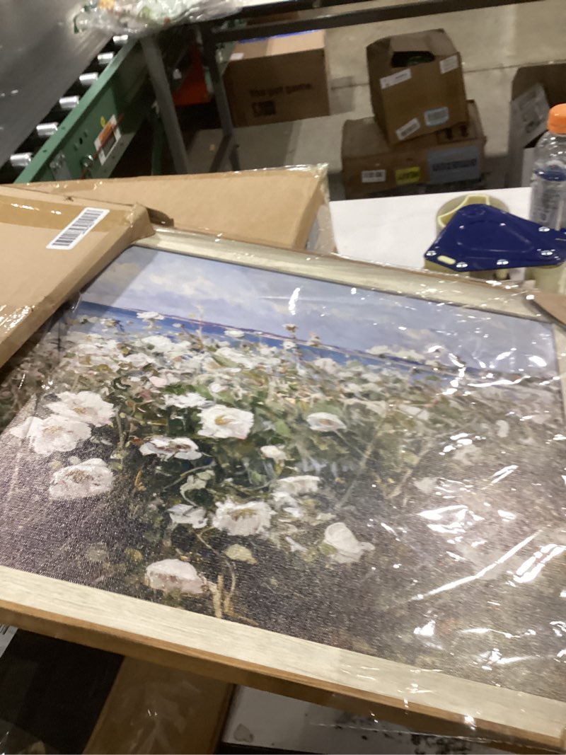 Condition photo showing Good Condition for ASTRDECOR Framed Canvas Wall Art Room Decor, Vintage Landscape Wall Art for Home Decor Aesthetic Art