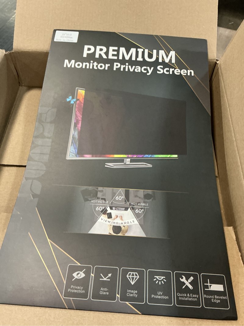 Condition photo showing New/Like New for 24 Inch Monitor Privacy Screen Computer Screen Privacy Filter for 16:9 Widescreen Monitors Anti-Glare Blue Light Filter Cover 1 Pack 24 inch