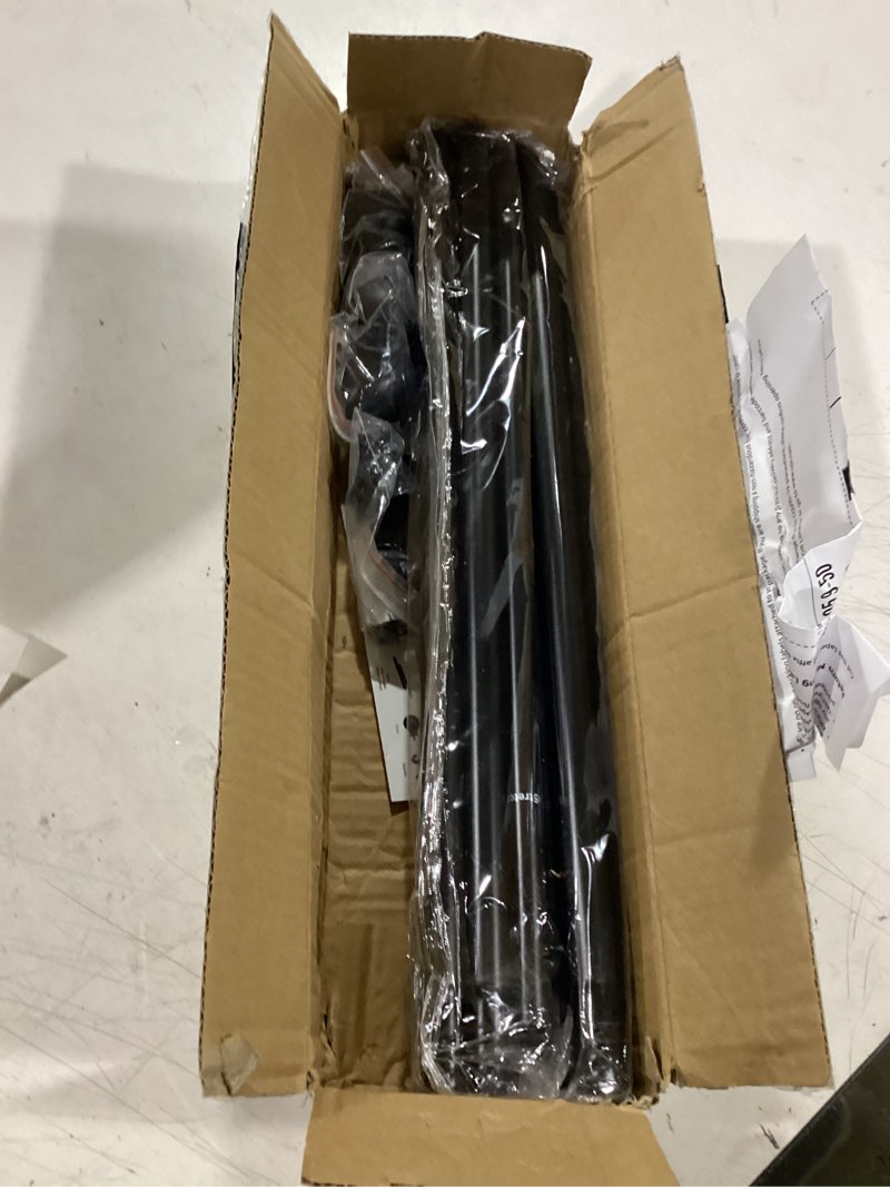 Condition photo showing Good Condition for gxoackj 2 pack black curtain rods for windows 28 to 78 inch, 5/8 inch splicing heavy duty metal curtain rod set with brackets 35-77"-2pcs black