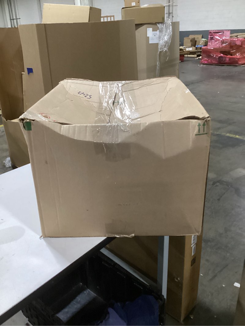 Condition photo showing Good Condition for Armen Living Sonia 26" Counter Height Swivel Gray Faux Leather and Walnut Wood Bar Stool