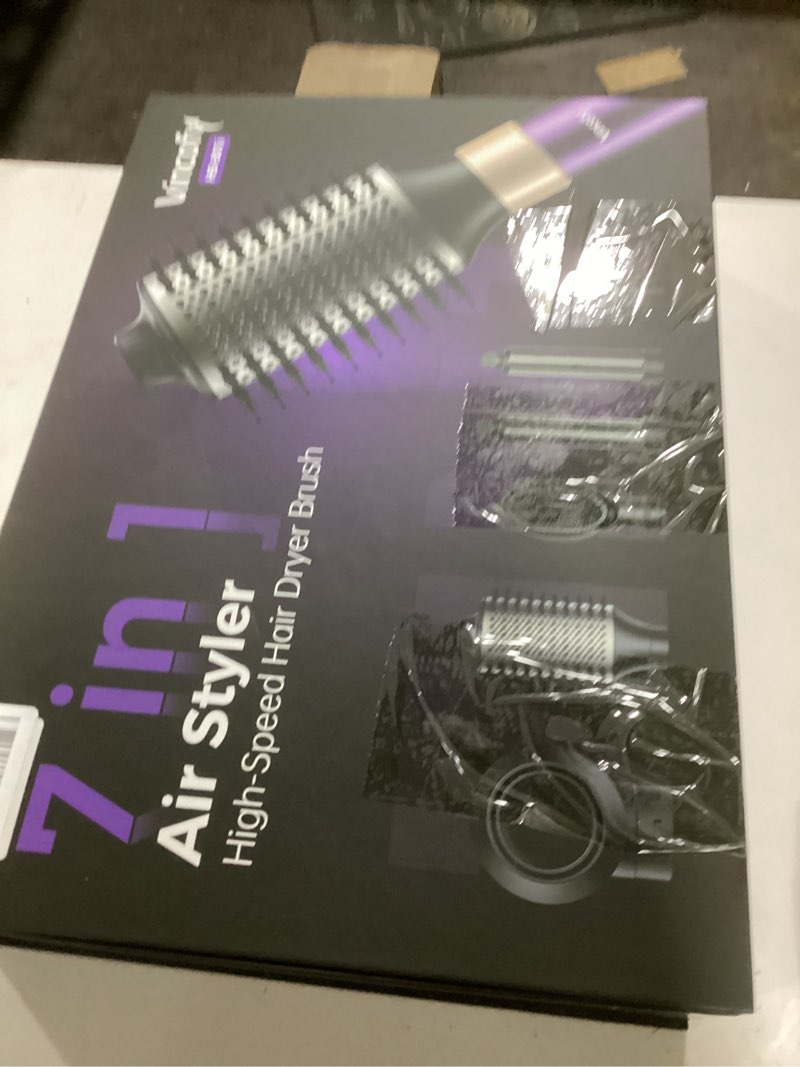 Condition photo showing New/Like New for Vincofy 7-in-1 Hair Dryer Brush and 1500W Hair Styler Set – Fast Drying, Curling, Straightening & Vo