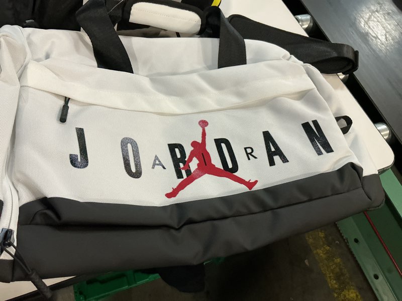 Condition photo showing New/Like New for jordan white gym bag