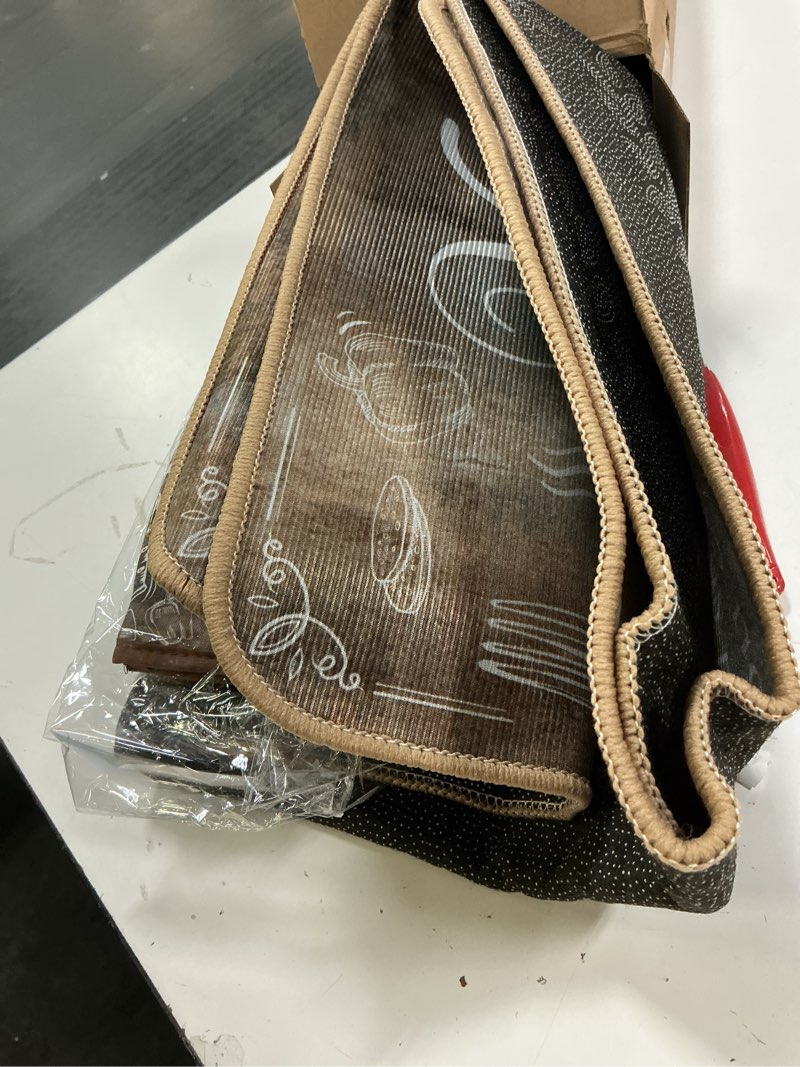 Condition photo showing Good Condition for fourluoo 10 pcs farmhouse kitchen decor brown oven mitts and pot holders sets vintage kitchen dish towels rustic pattern oven gloves for home decorations baking cooking birthday summer gifts brown retro
