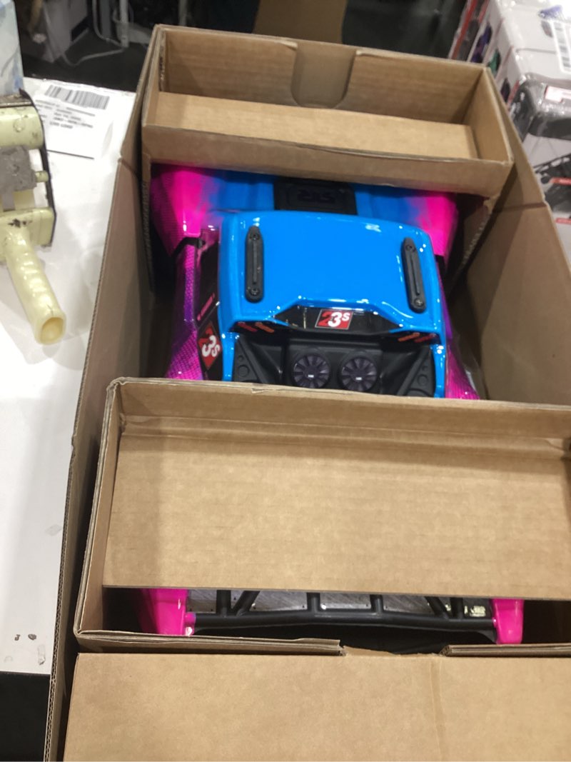 Condition photo showing New/Like New for arrma rc truck 1/10 senton 4x4 223s blx brushless short course truck rtr (battery and charger not included) with dsc, blue, ara4303v4t3