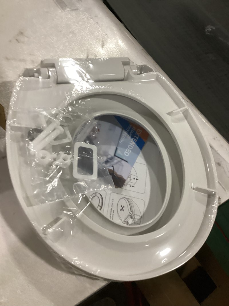 Condition photo showing New/Like New for Toilet Seat, Round Toilet Seat with Toddler Seat Built in, Potty Training Toilet Seat Round Fits Both Adult and Child, with Slow Close and Magnets- Round