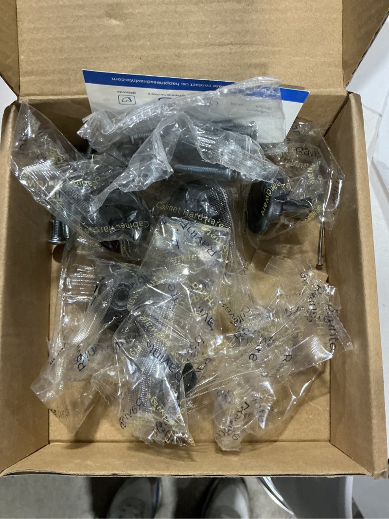 Ravinte 15 Pack Drawer Pulls 1-1/4 Inch Matte Black Kitchen Cabinet Knobs Solid Round Dresser Handles for Simple Cupboard Hardware 15 Matte Black