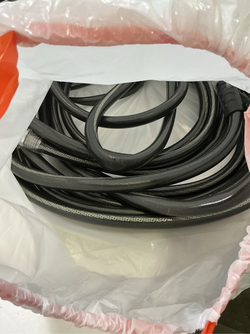 Condition photo showing As Is for teknor apex neverkink max 5/8-in x 50-ft premium -duty kink free vinyl gray coiled hose