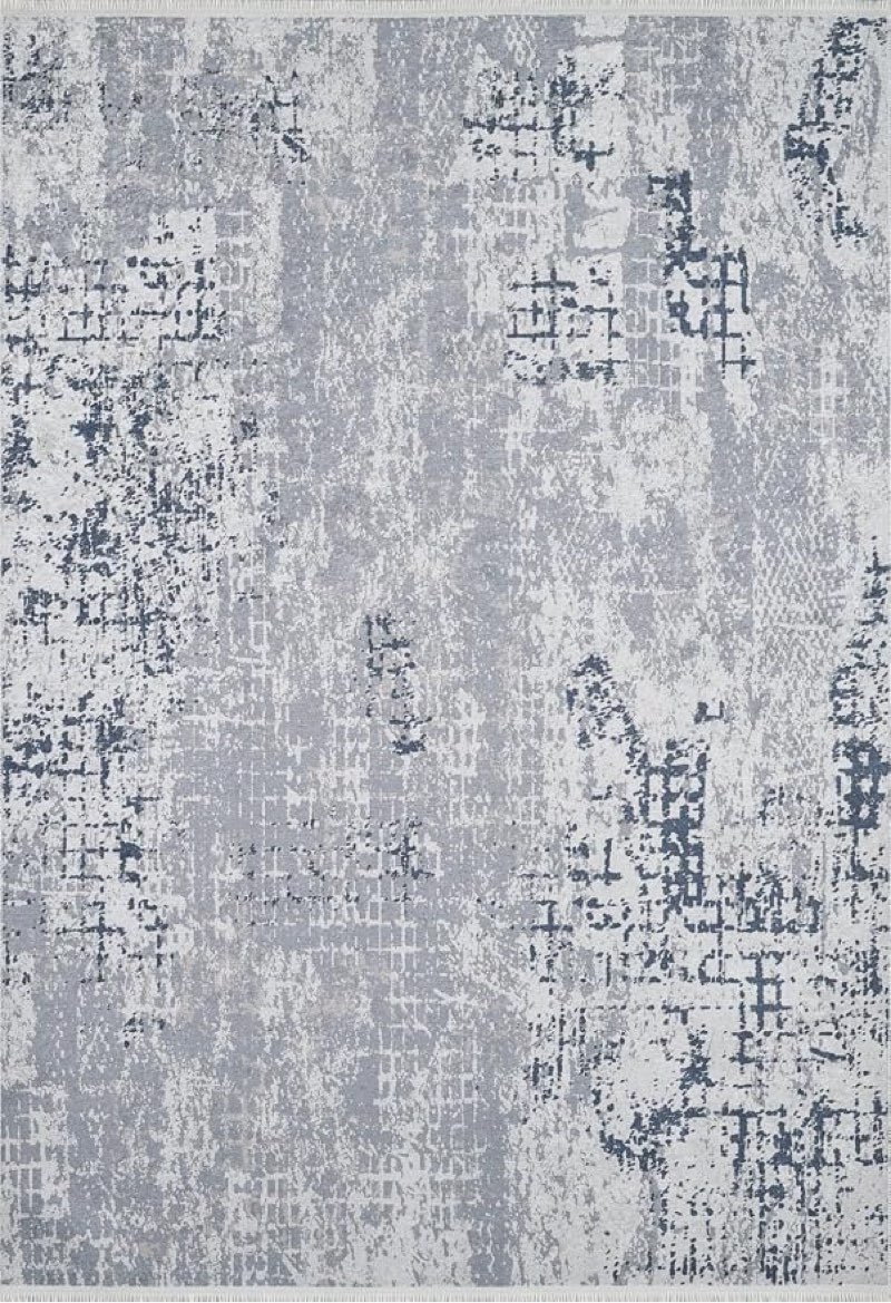 I Carseda Grey Modern Cotton Polyester Non Slip Machine Washable Living Room Bedroom Hallway Boho Moroccan Soft Neutral Geometric Bohemian Carpet Distressed Indoor Foldable Nonslip Area Rug