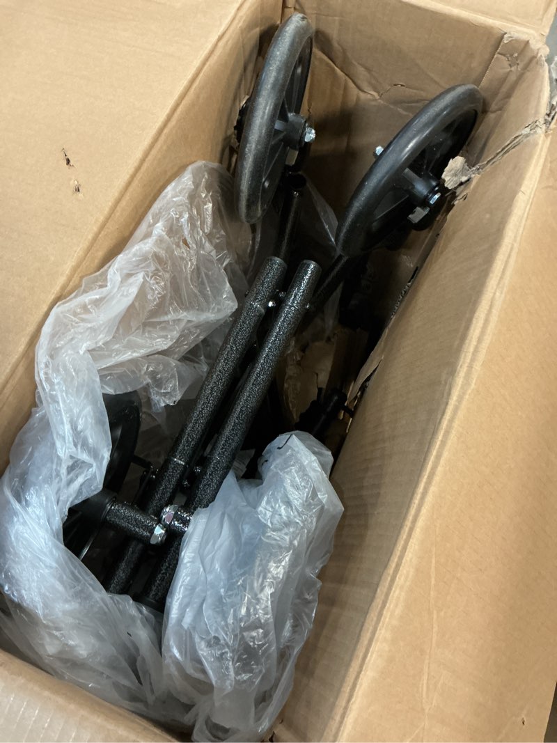 Condition photo showing As Is for (Incomplete)Drive Medical TR37E-SV Lightweight Folding Transport Wheelchair with Swing-Away Footrest, Silver Silver Vein 1 Count (Pack of 1) Wheelchair