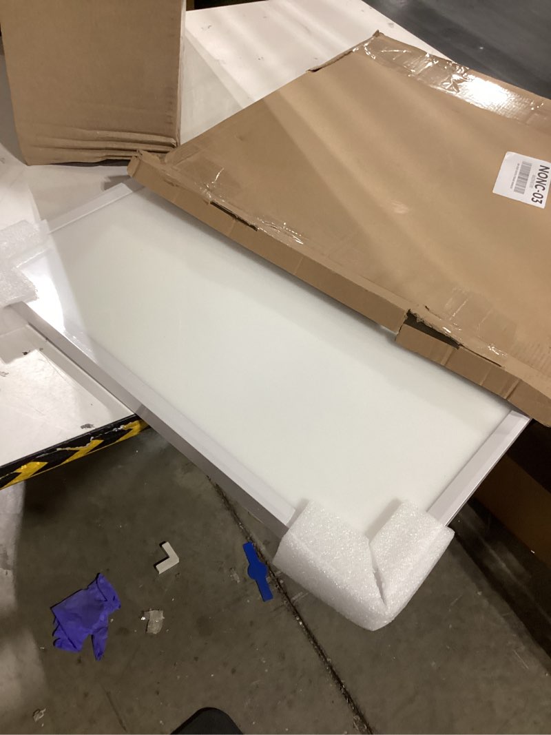 Condition photo showing As Is for 20 Inch Square LED Flush Mount Ceiling Light, 50W, 5000LM 3000K/4000K/6000K CCT Selectable, Large Square LED Flat Panel Ceiling Light Fixture for Bedroom,Kitchen,Living Room (White 1PK)