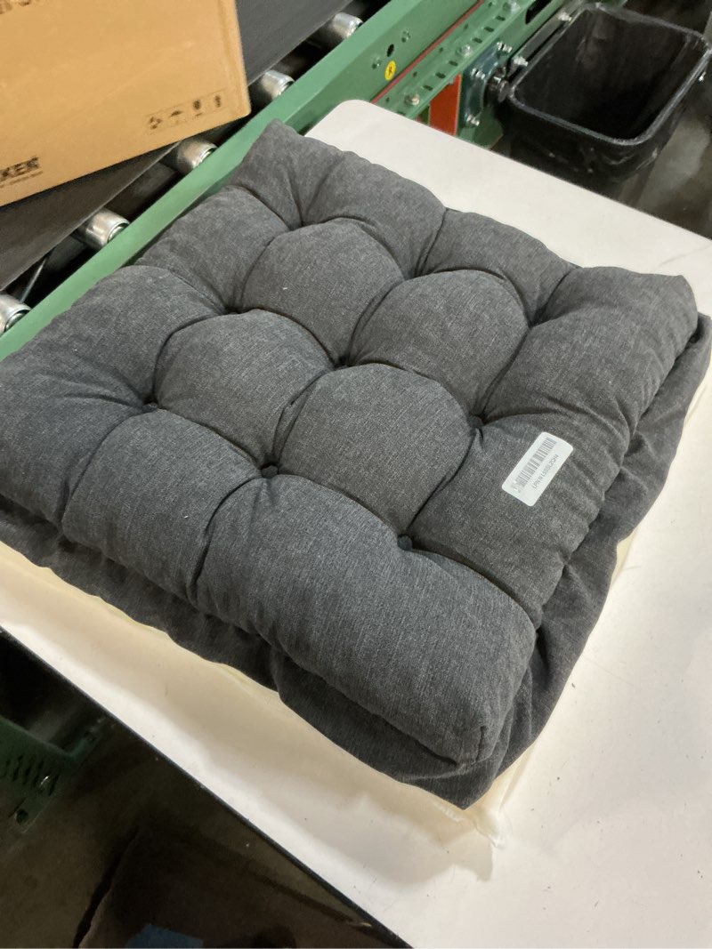 Condition photo showing As Is for HAVARGO Recliner Cushions for Elderly, 20x20x5 Inch Thick Chair Cushion Patent Design Soft Tufted Dual Layer Booster Seat Cushions for Seniors Recliner Risers Gray 1P Gray 20x20x5