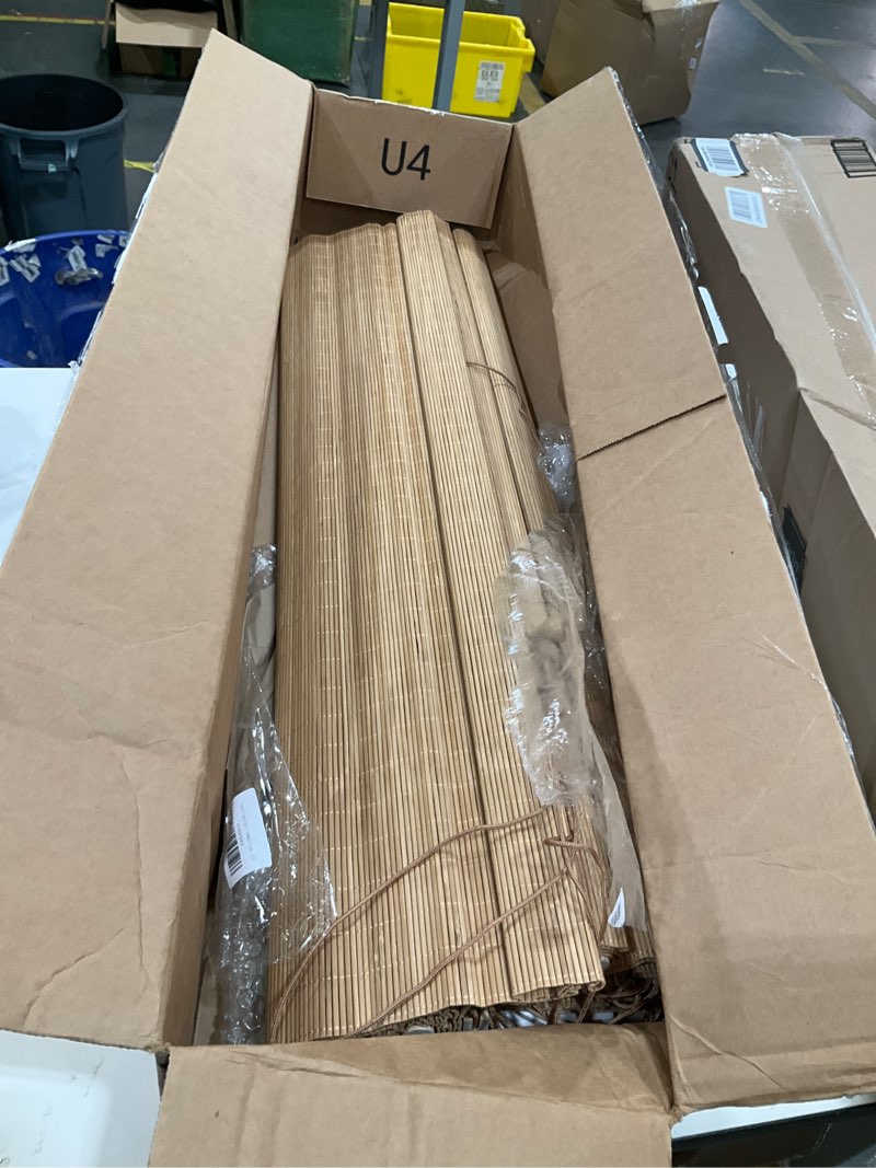 Condition photo showing Good Condition for bamboo blinds 36x72 inch bamboo roman shades for indoor windows outdoor patio,light filtering sunshade roll up window shades,easy to install