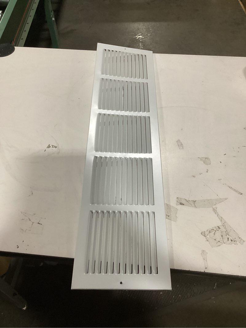 Condition photo showing As Is for (Similar To)24 x 8 White Steel Return Air Grille HVAC Vent Cover Grill for Wall, Sidewall and Ceiling, Air Return Vent Covers, Outside Dimensions: 25.75\"W x 9.75\"H