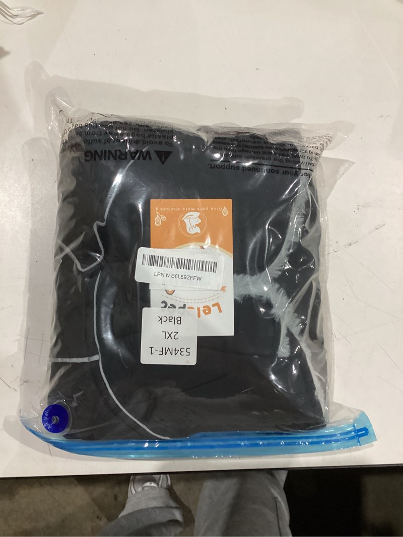 Condition photo showing Good Condition for lelepet waterproof, windproof dog coat (black, 2xl) - reflective, adjustable, polyester cold weather coat with fleece lining for large dogs 2xl black