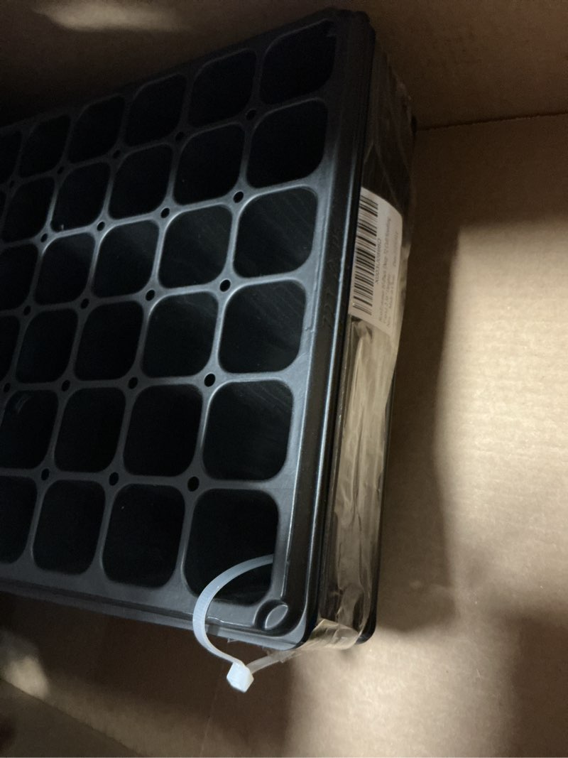 Condition photo showing As Is for deep 72 cell seedling trays, thick durable 72 cell plug tray big cell seed trays for 1020 flat trays germination (10-pack, 21.25"×11", 2.36" height, high) black 72 cells-deep-10p
