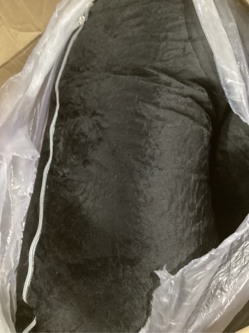 Condition photo showing Good Condition for jcickt pregnancy pillow j-shaped full body pillow, 59 inch with velvet cover easy to remove and wash, support pregnant women's backs legs and hips, improve sleep,pregnancy pillow for women black velvet black 59