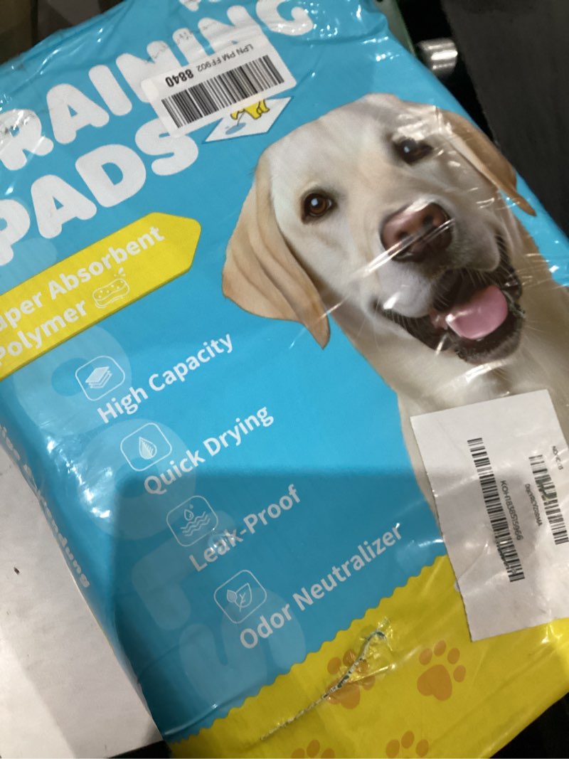 Condition photo showing New/Like New for 100-Pack X-Large Puppy Pads - 34'' x 28'' Pee Pads for Dogs Potty Training with Leak-Proof Quick-Dry Design, 6-Layer Wee Wee Pads for Dogs, Blue 34" x 28" (100 Packs) Blue