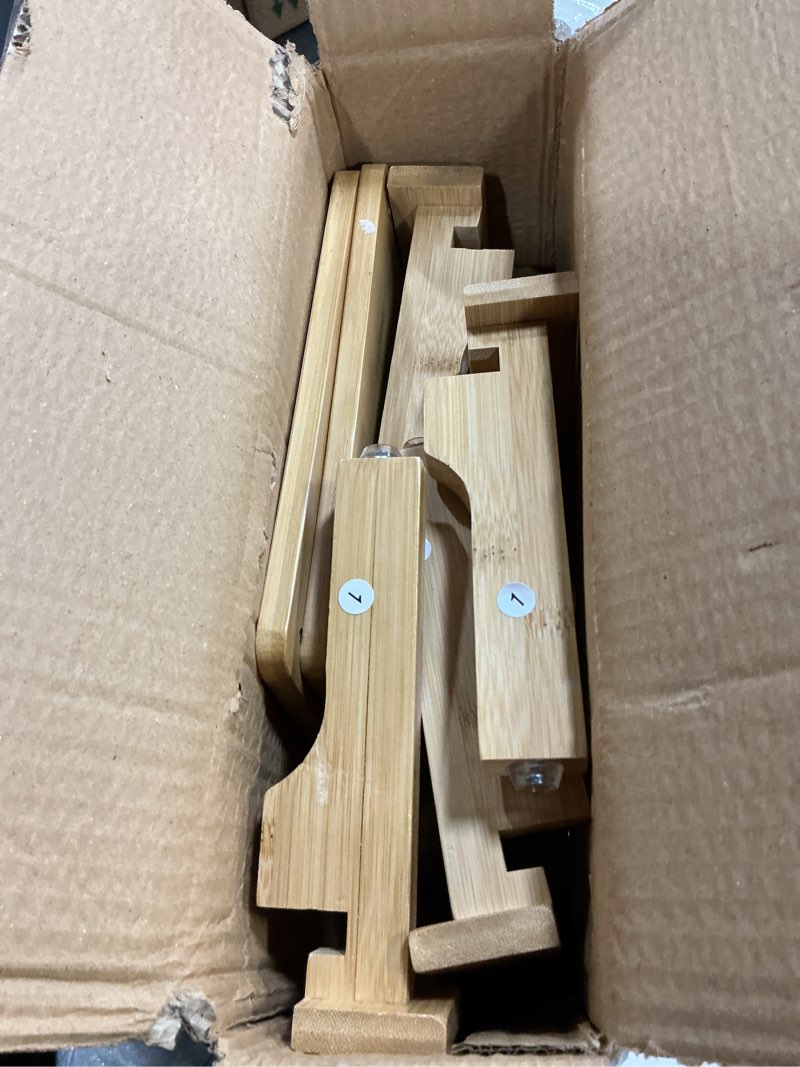 Condition photo showing Good Condition for Tebery 2 Pack Natural Bamboo Drink Beverage Dispenser Stand, Water Jugs Glass Water Pitcher Base Fits 6-8 Inches Diameter for Home, Parties, and Catering Events