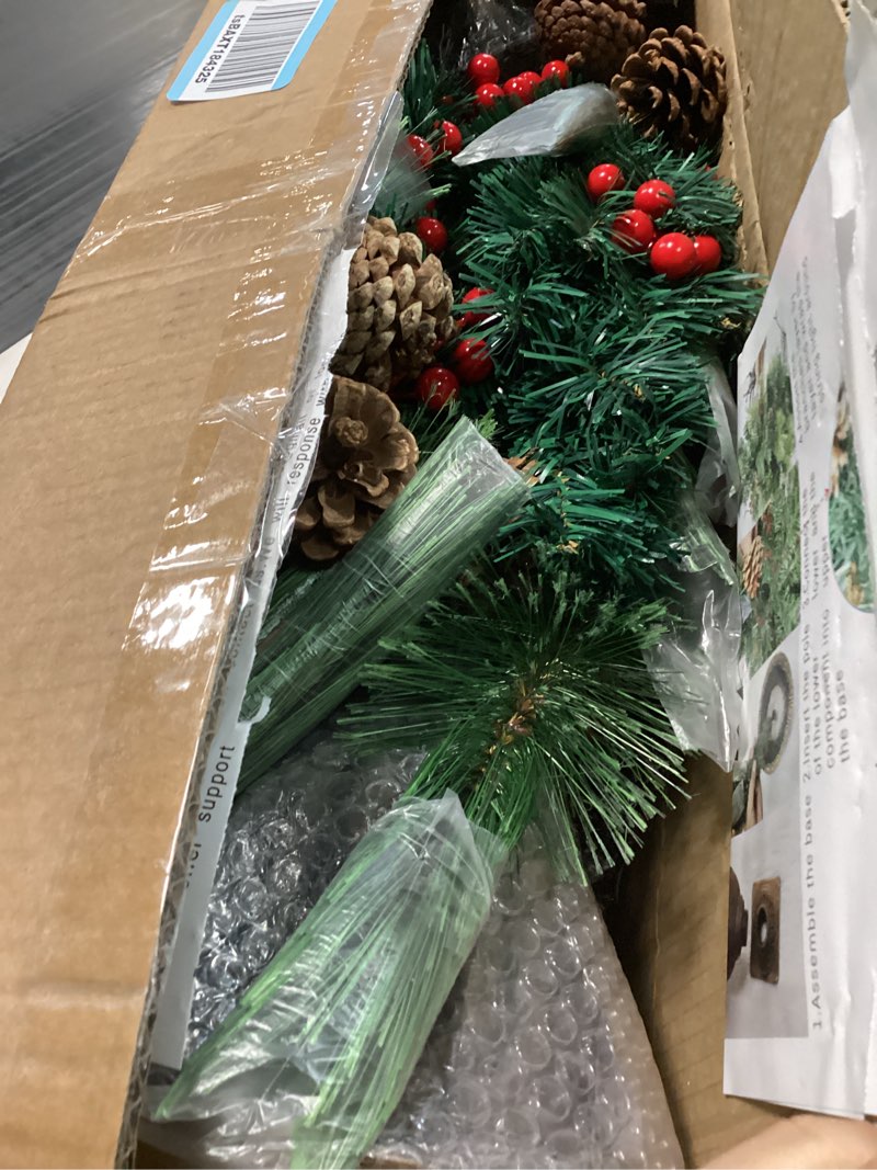 Condition photo showing Good Condition for 2 Pack Christmas Tree,3FT Artificial Christmas Entrance Tree with Ornaments and Lights Battery Oprated,Mini Xmas Trees for Front Door,Pathway, Tabletop, Entryway, Entrance Christmas Decorations